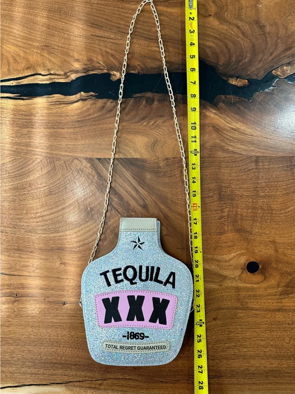 Glitter Tequila Bottle Crossbody Bag - Picture 7 of 7